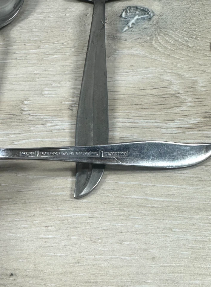 Nasco * FLAMINGO Remolino Brillante Inoxidable Cubiertos Japón ELECCIÓN - ELEGIR (207) Foto 3 de 3