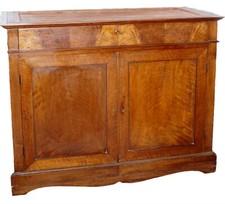 800- ANTICA CREDENZA IN PIUMA DI NOCE- DOPPIO SPORTELLO