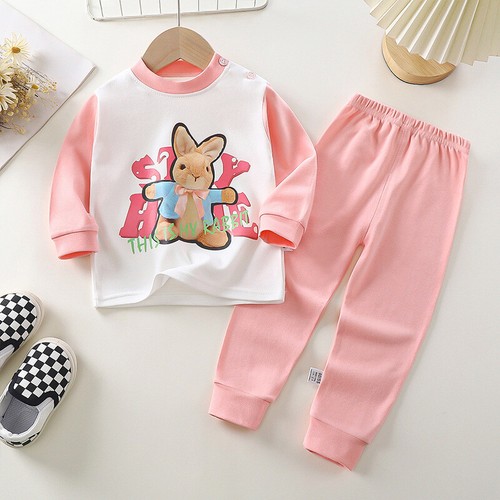 Cartoon Pajamas Kids Boy Underwear Longjohn Pyjamas BabySleepwear Toddler Pjs - Picture 19 of 59