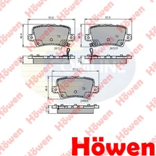 Fits Honda Civic 2001- CR-V 2012- + Other Models Brake Pads Set Rear Howen