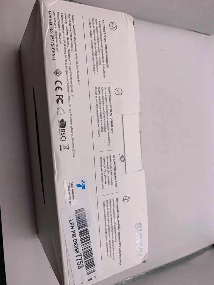 Caja de Esterilización Desinfección SunUV Tecnología LED UV Apagado Automático @ 3 Minutos Foto 3 de 4