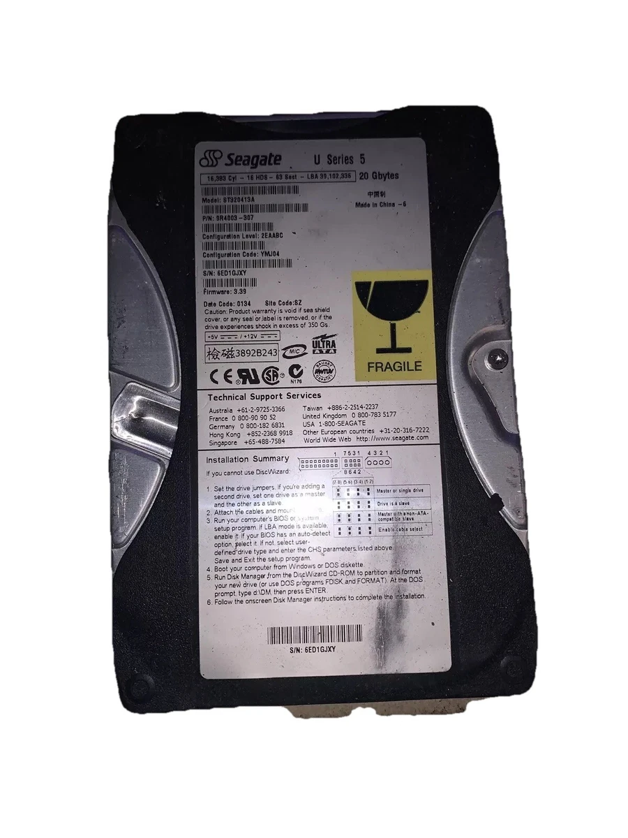 Seagate 20 GB Internal Hard Disk Drives for sale | eBay