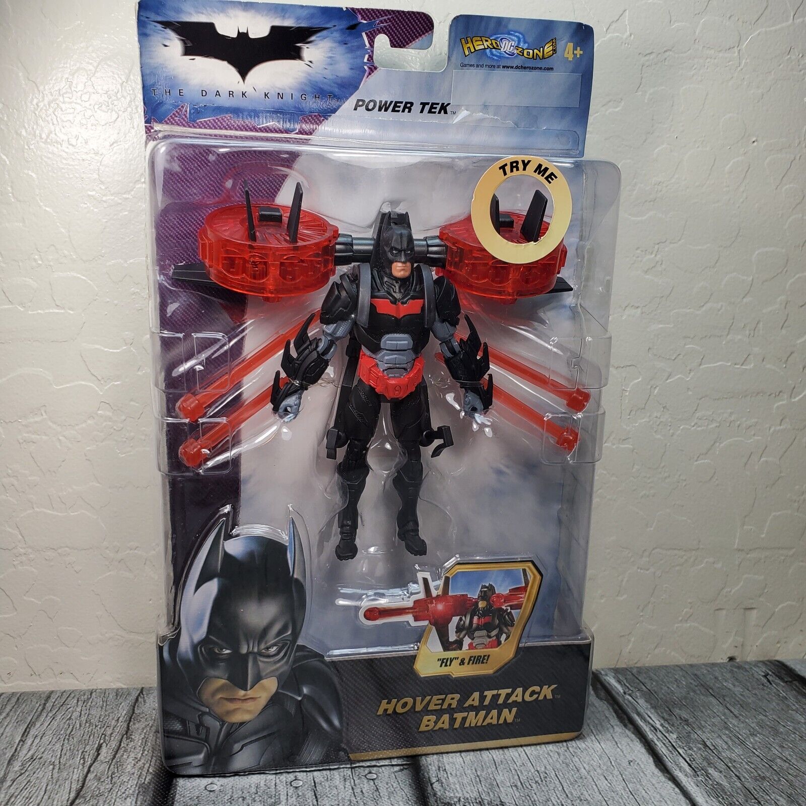 Mattel The Dark Knight Hover Attack Batman 6" Action Figure Power Tek 2008 New