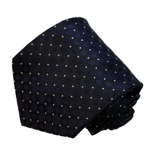 Мужской коричневый галстук с серебряным пунктирным узором. - Изображение 4 из 4