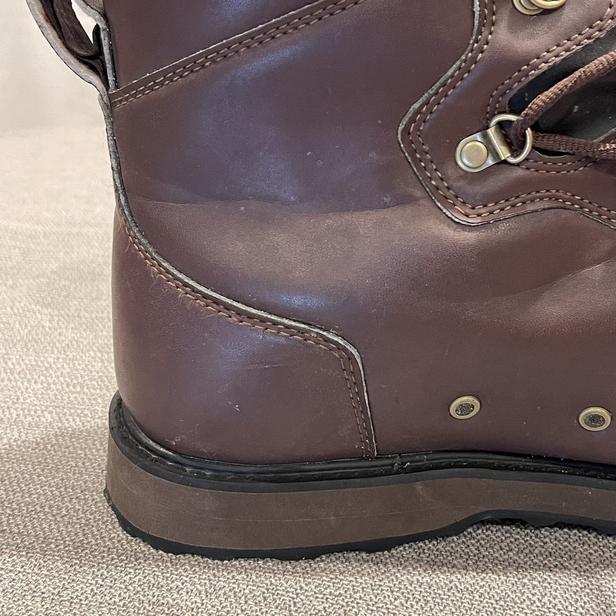 LL Bean Men Brown Leather Boot Size 12 Med Item ID 281171  display picture 1
