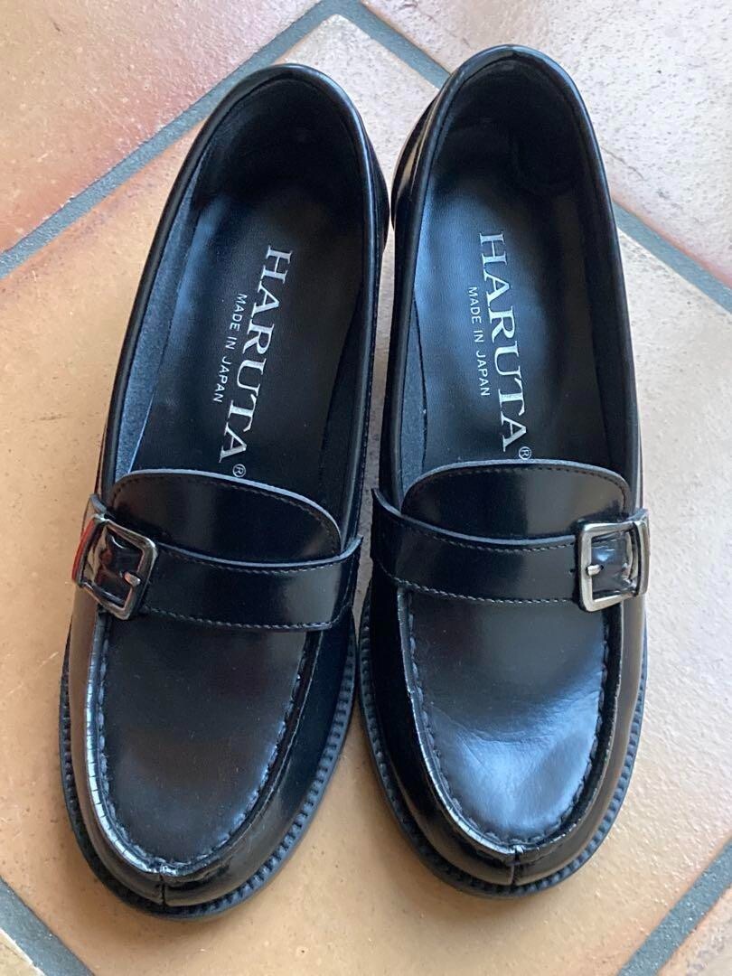 Haruta Loafers with Buckle 3E Women's 4600 black Formal