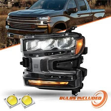 LED Headlight Left Driver Side For 2019 2020 2021 Chevy Silverado 1500 Headlamp 