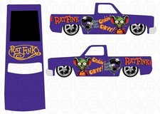 Rat Fink cruisin Silverado white toner water slide decal For 1/64 custom diecast