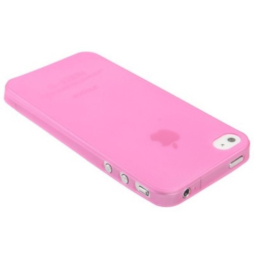 Futerał ochronny Case TPU do telefonu komórkowego iPhone 4 i 4S różowy / przezroczysty - Zdjęcie 2 z 3