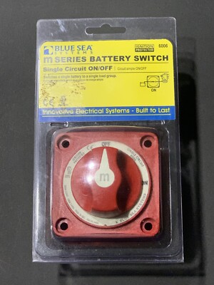 NEW Blue Sea 6006 M-Series Battery Switch Single Circuit On/Off Marine ...