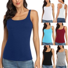 Women Tank Tops Camisole with Shelf Bra Top Workout Sleeping Layering Slim Shirt