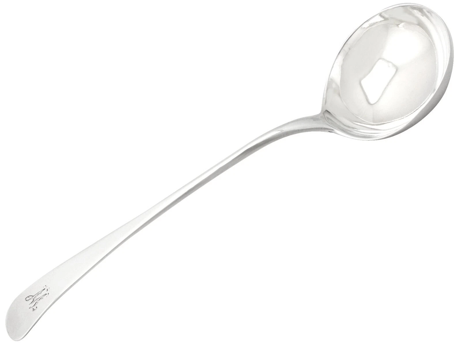 Antique George III Newcastle Sterling Silver Old English Pattern Sauce Ladle