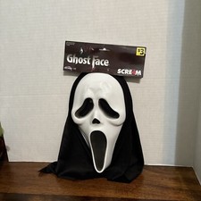 Ghost Face Mask Scream 4 Fun World 2010 Plastic. New With Tags NOS RARE