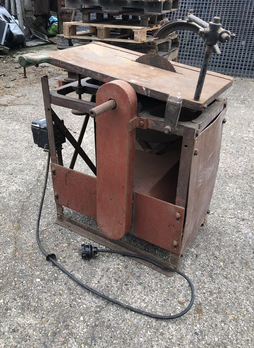 Vintage Heavy Circular Saw Bench 76cm Height