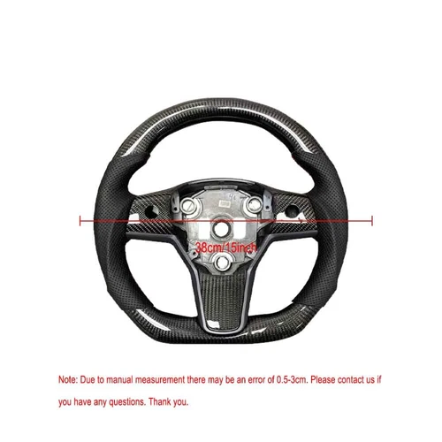 For Tesla Model 3/Y 2017-2022 Replace Carbon Fiber Steering Wheel W/Heating HOT - Bild 3 von 7