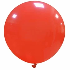 CATTEX 34" ROUND LATEX BALLOON, Crystal & STANDARD COLORS, 