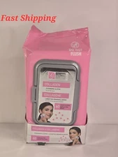 Global Beauty Care Premium Collagen Cleansing Cloths 60 Ct. NEW