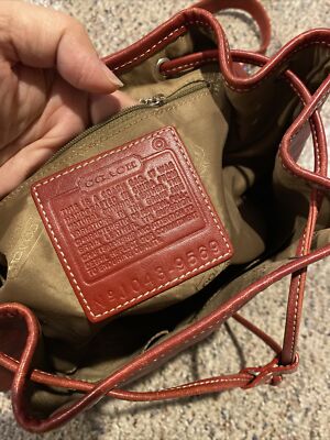 COACH LEGACY DRAWSTRING RED LEATHER BACKPACK 9569 COACH LEGACY DRAWSTRING RED LEATHER BACKPACK 9569 | eBay main image 3