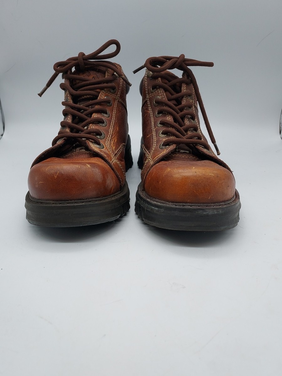 GBX Baker Peanut Leather Lace Up Chunky Oxford Chukka Boots