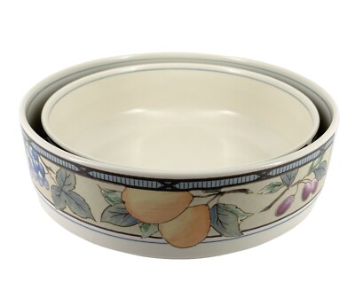 MIKASA Intaglio GARDEN HARVEST 8  Vegetable 9  Salad Serving Bowl Fruit CAC29