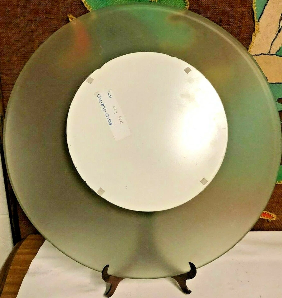 Large Lazy Susan 22" Diameter frosted Glass - Image 2 of 2