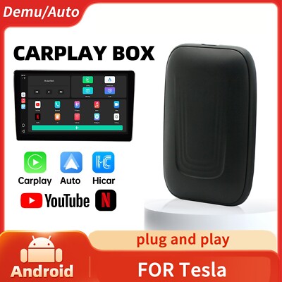 Tesla carplay AI box wireless carplay Android auto YouTube Netflix video media