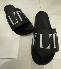 VALENTINO VLTN Rubber Slide Sandals Valentino Black