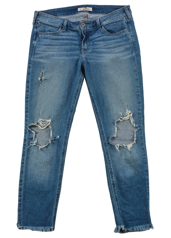 Hollister California Damen Distressed Zerrissen Boyfriend Jeans Denim Größe 27 - Bild 1 von 4