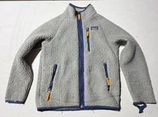 Patagonia Kids' Retro Pile Fleece Jacket Grey Size M 10 read