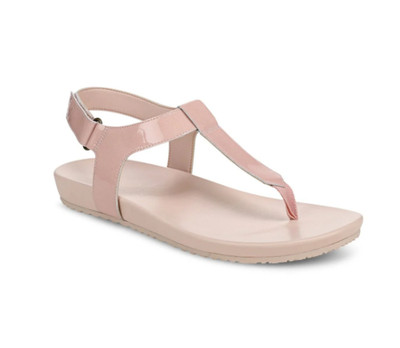 Vionic Palisades Toe Post Ankle Strap Sandal - Smokey Rose Patent
