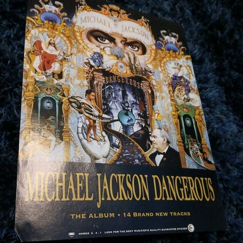 ? MICHAEL JACKSON DANGEROUS ✨️ ORIGINAL ✨️ MAGAZINE  ADVERT A4 POSTER CUTTING