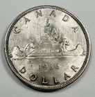 1936 $1 Canada Silver Dollar King George V 80% ~ UNC ~ LOW MINTAGE