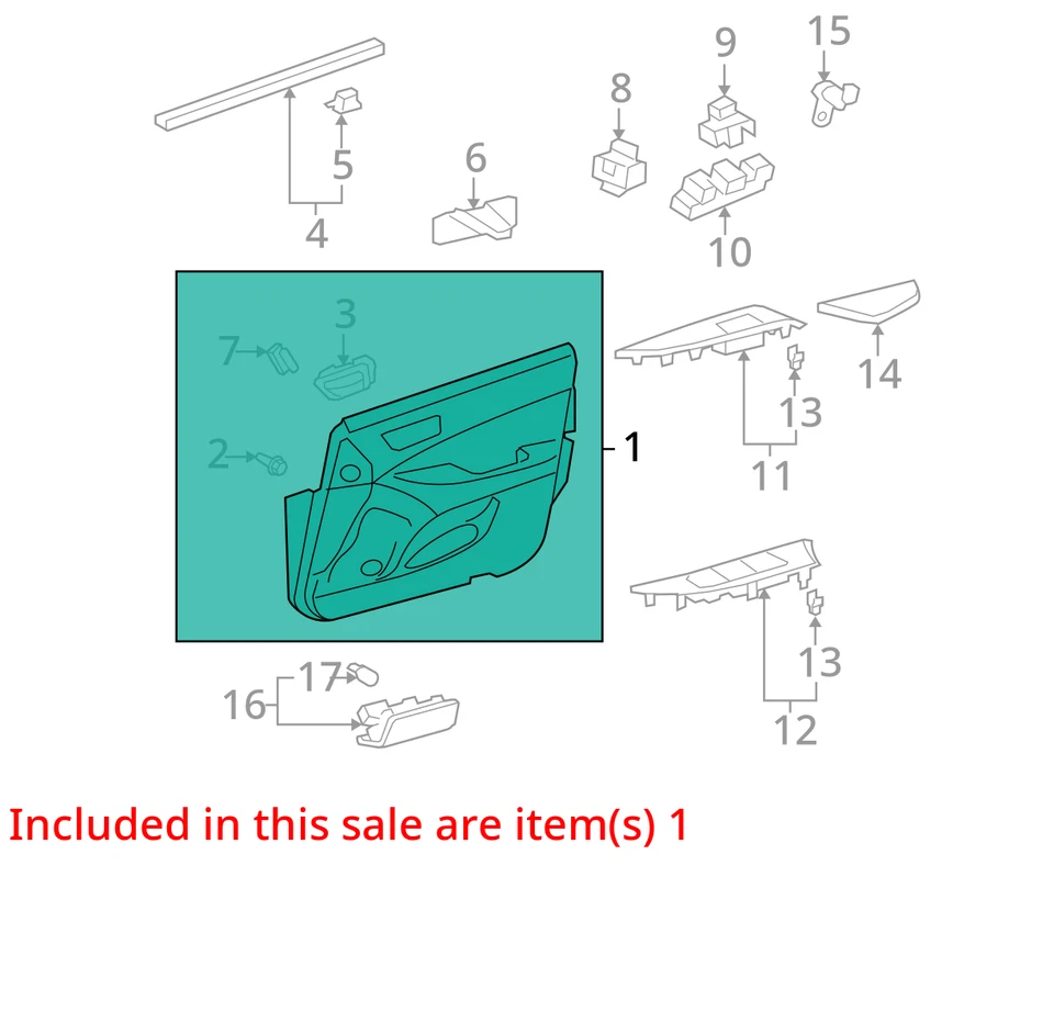 Front RH Passenge Door Trim Panel 6762033B30C1 Fits 07 - 09 LEXUS ES350 See Pics - Image 4 of 4
