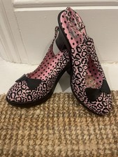 Pink Patterned Underground Ladies Shoes Size 5 EU 38 Used