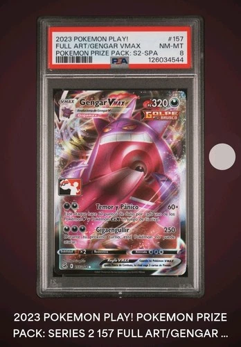 Gengar VMAX 157/264 Prize Pack Series  Cards Holo PSA 8 !Play Stamped!  Spanish