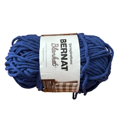 Bernat Blanket Yarn Lapis Blue Super Bulky 6 Chenille 10.5oz 300g 220yds - Image 1 of 4