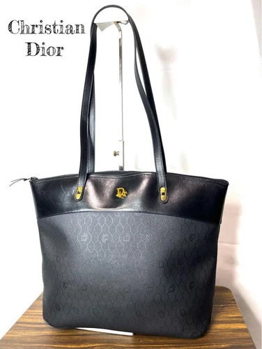 Sac fourre tout Christian Dior nid d'abeille noir A4