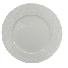 Home Essentials Dinner Plates Farmhouse White Scales Collection S/8