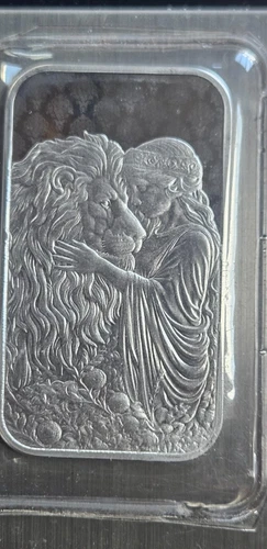 1OZ 999 Fine Silver Dirigit Dues Una and the Lion Bar Investment Collectable