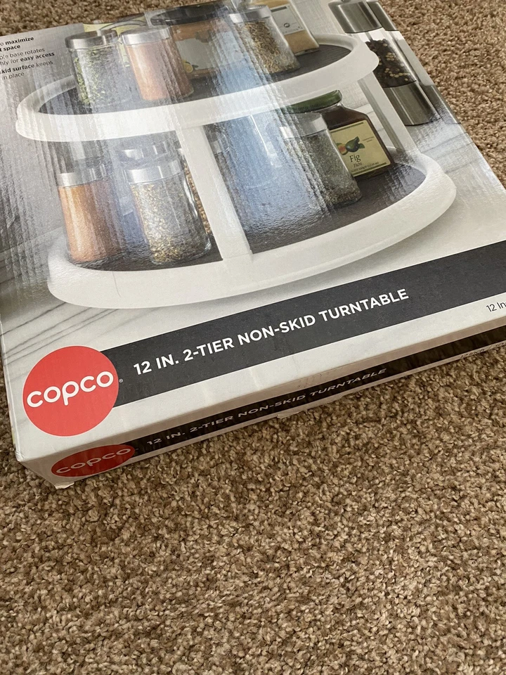 Copco Spice Rack 12” X 12” Double Decker Rotating Spices Holder Kitchenware BBQ - Image 3 of 3