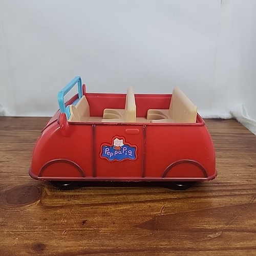 VTG Peppa Pig Jazwares Red Family Car Toy Vehicle 2003 Talking Sounds Works - Picture 3 of 10