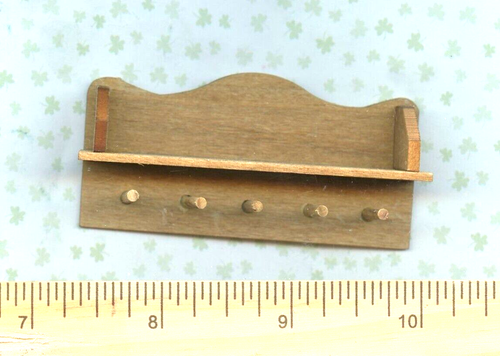 Puppenhaus Miniaturgröße Handarbeit unbemalt Holz Tassenregal Regal - Bild 2 von 2