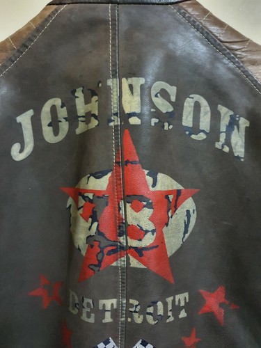 Rare vintage Lot78 limited edition Biker Style Leather Jacket Size 50 Pre-owned - 第 9/12 張圖片