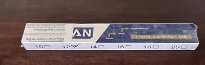 Lontan Soft Close Drawer Slide 12'' Ball Bearing 3-Fold Silver Heavy Duty