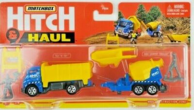 2021 Matchbox Die Cast Hitch & Haul MBX Construction Set YellowCement Mixer