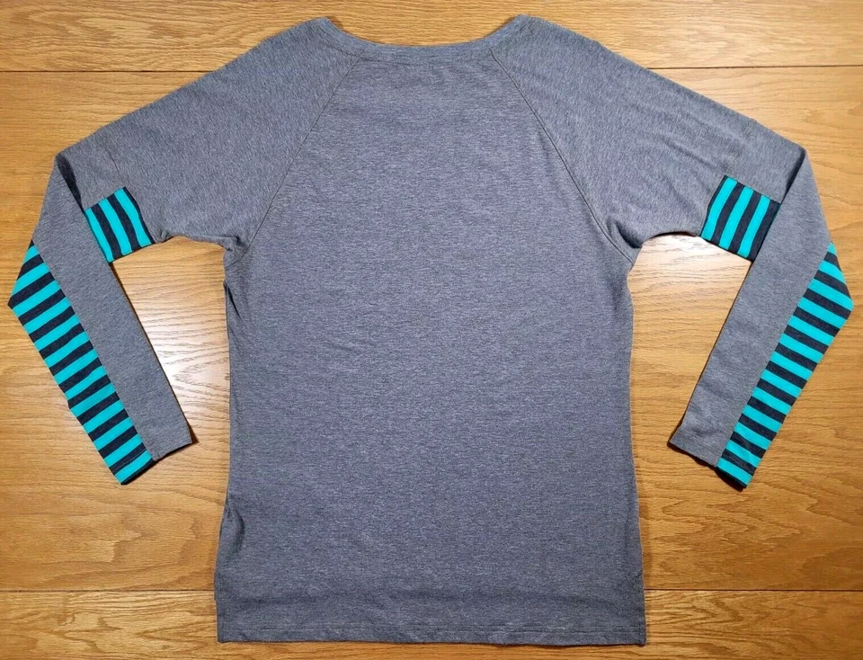 Camiseta Under Armour Para Mujer Pequeña Gris Verde Damas Manga Larga Informal Atlética Foto 4 de 4