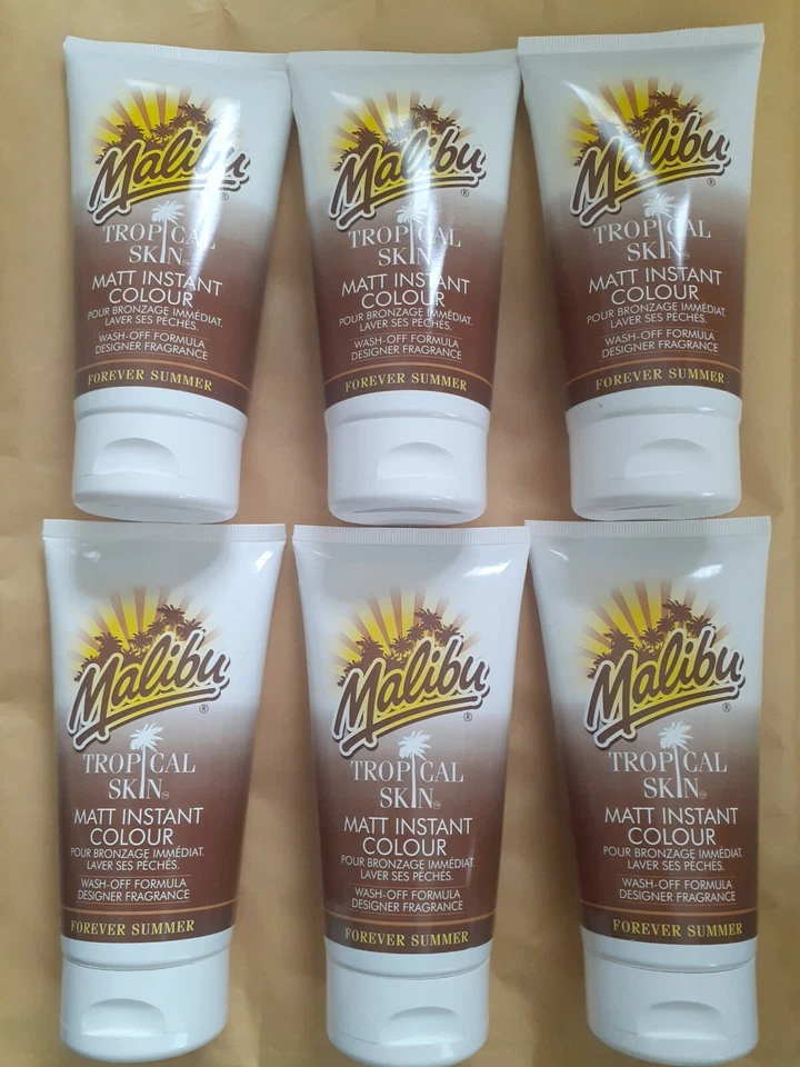 Malibu Tropical Skin Matt Instant Color Wash Off Bräunungslotion 6er Pack