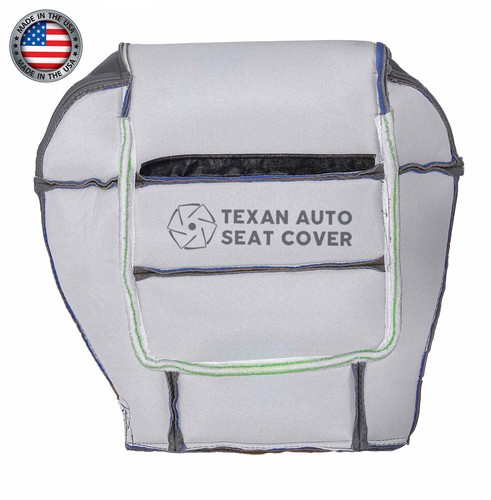 2002 Ford F150 Lariat Super Crew Driver Side Bottom Leather Seat Cover Gray - Picture 7 of 7