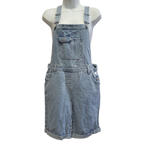 Studio Light Blue Denim Dungaree Shorts UK Women's Size 8 W2628'' eBay