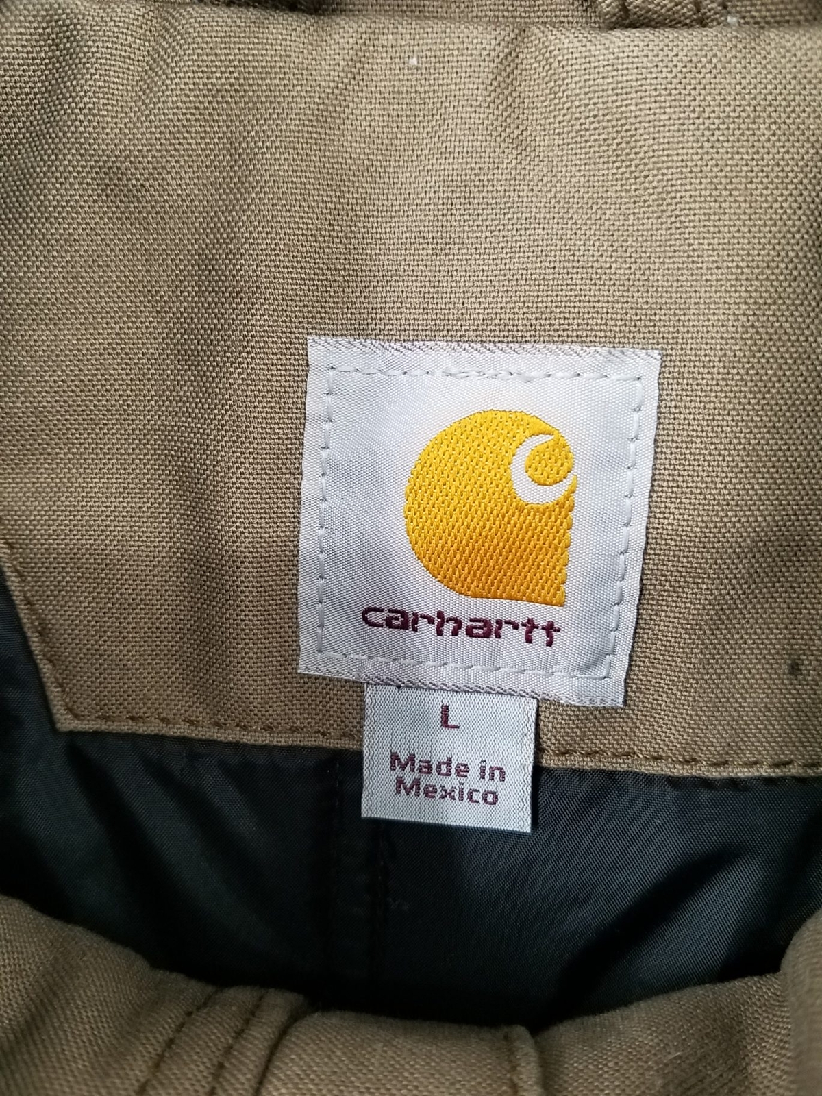 Carhartt Men's Brown Mock Neck Pockets Full Zip Quick Duck Jefferson